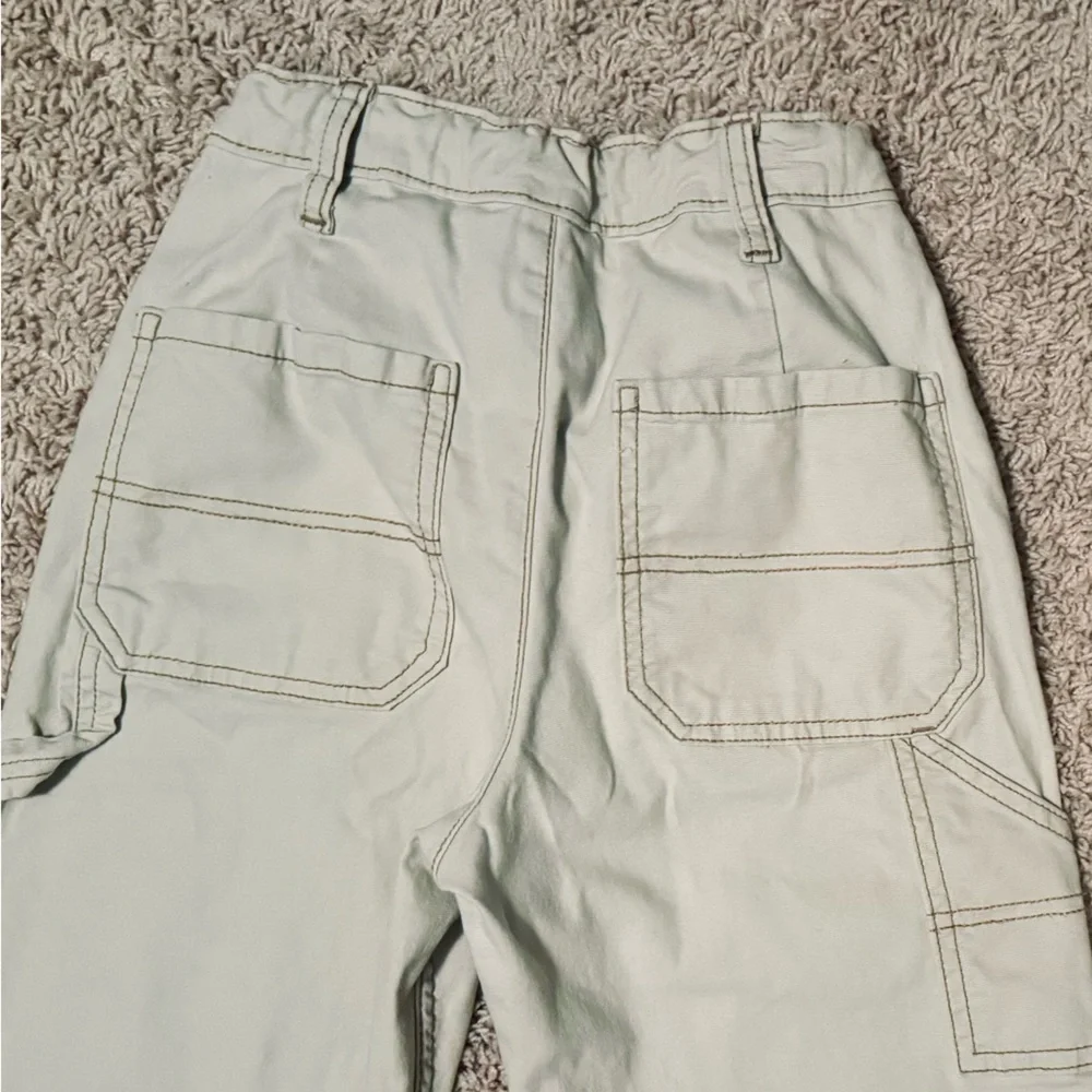 Old Navy girls carpenter wide leg tan pants, size 10